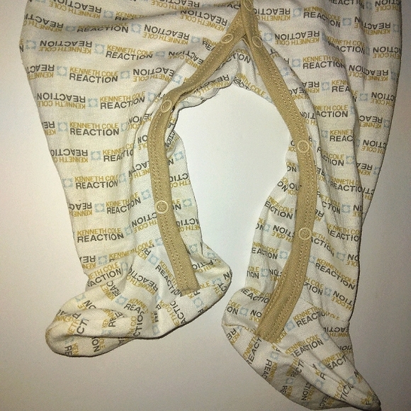 ☆NWT☆KENNETH COLE REACTION Infants 6/9mo Unisex Coverall Sleeper Layette☆ - Picture 3 of 11